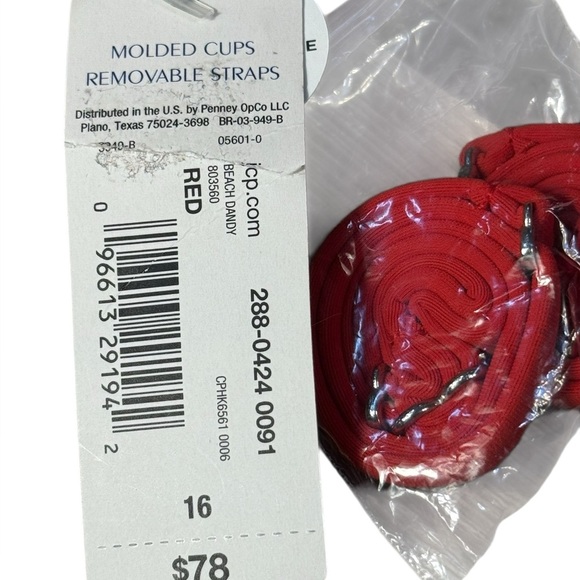 Sonnet Shores Women’s One Piece Swimsuit Womens Sizes 16 Blue and Red NWT - Picture 14 of 14